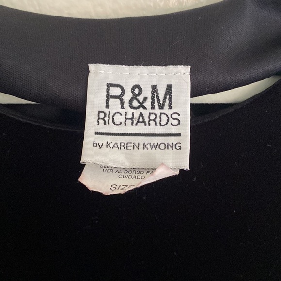 Vintage black velvet midi slip dress 90s - Picture 3 of 5